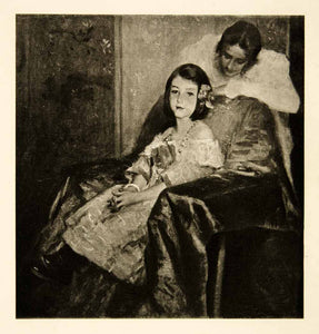 1905 Photogravure Portrait Girls Children Chair William M Chase Fashion XAIA6