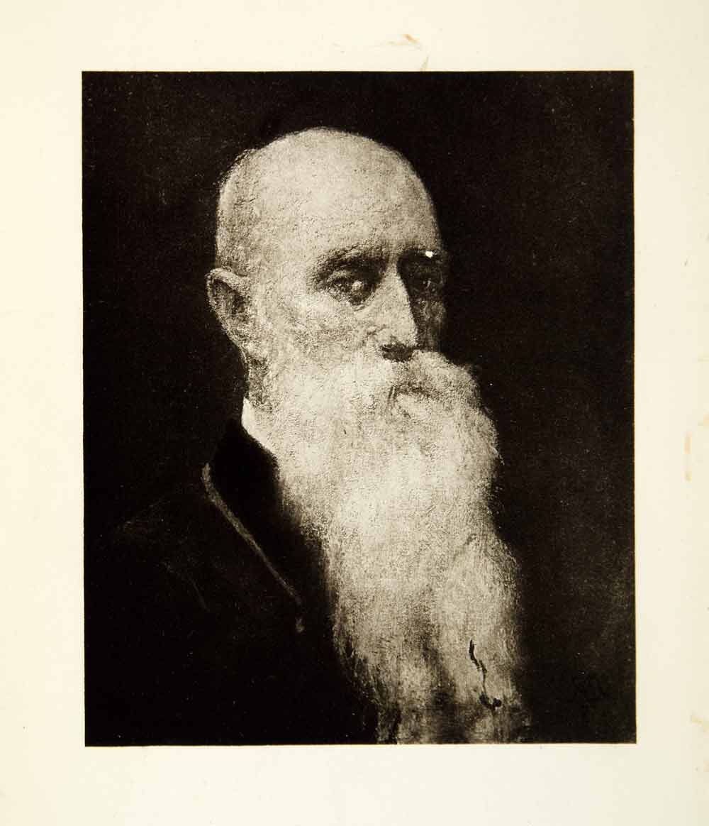 1900 Photogravure Self-Portrait William Morris Hunt Beard Expression XAIA8