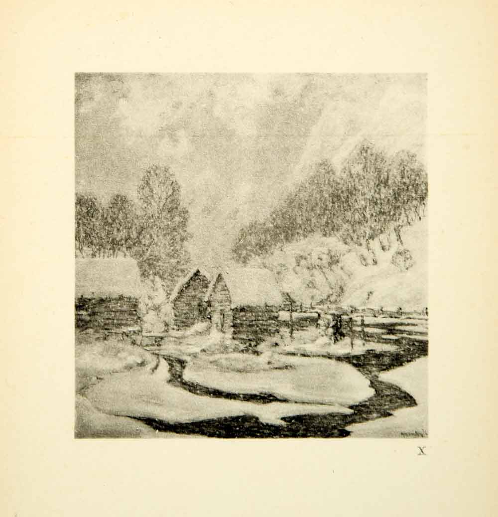 1923 Rotogravure Scenery Log Cabins Home House William Henry Singer Lap XAIA9