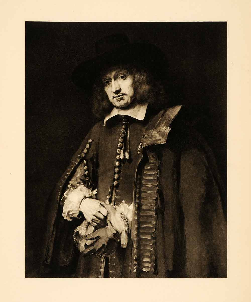 1907 Photogravure Portrait Jan Six Rembrandt Dutch Artist Baroque