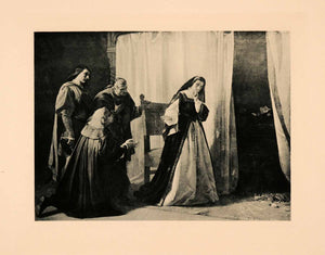 1908 Photogravure Lorenzo Valles Religious Art Joanna Insanity Pope Nun XAJ4