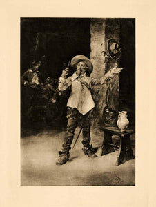 1908 Photogravure Health Salud Cheers Drunkard Sword Francisco Marques XAJ4