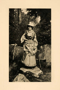 1908 Photogravure Enrique Melida Alinari Art Rendezvous Edwardian Fashion XAJ4