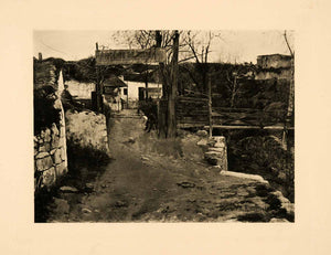 1908 Photogravure Montjuic Barcelona Catalonia Spain Well Santiago Rusinol XAJ4