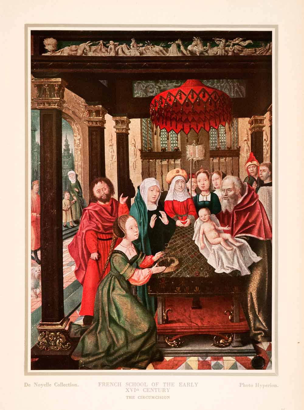 1939 Tipped-In Print Circumcision Baby 16th Century Renaissance Art Costume XAJ6