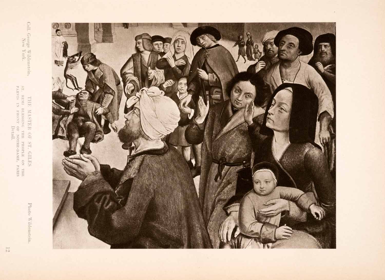 1939 Photogravure Saint Remi People Paris Blessing Detail Master Giles Baby XAJ6