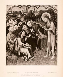 1939 Photogravure John Baptist Preaching Medieval Saint Religious Art XAJ6
