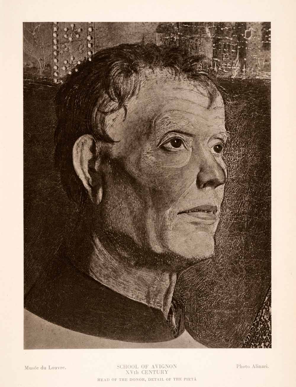 1939 Photogravure Donor Pieta Villeneuve-les-Avignon Portrait Face 15th XAJ6