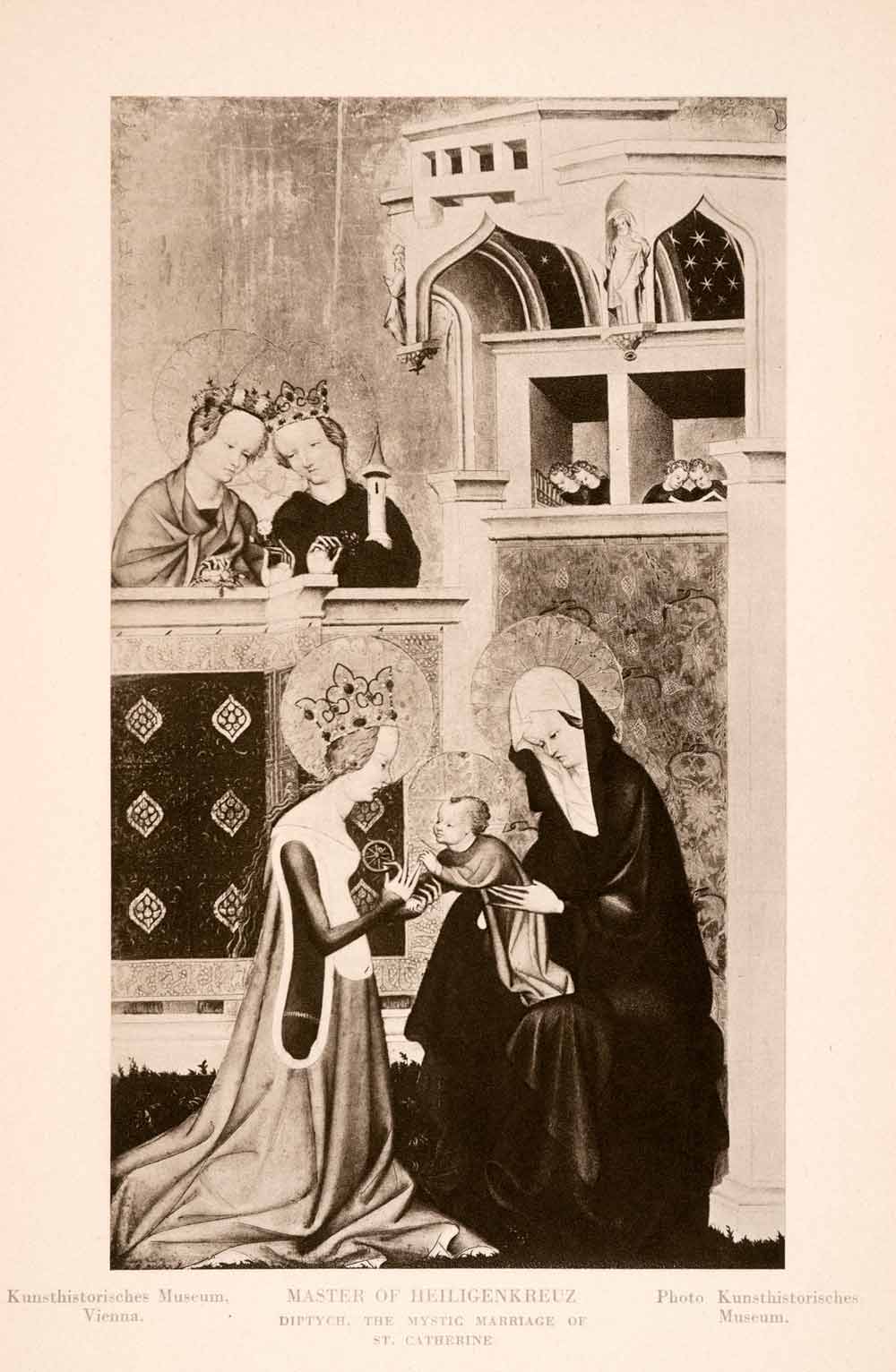 1939 Photogravure Master Heiligenkreuz Marriage Saint Catherine Virgin XAJ6