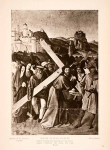 1939 Photogravure Dolorosa Triptych Chartreuse Du Liget Christ Cross XAJ6