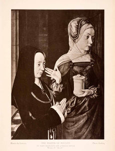 1939 Photogravure Jean Hey Saint Mary Magdalen Portrait Costume Renaissance XAJ6