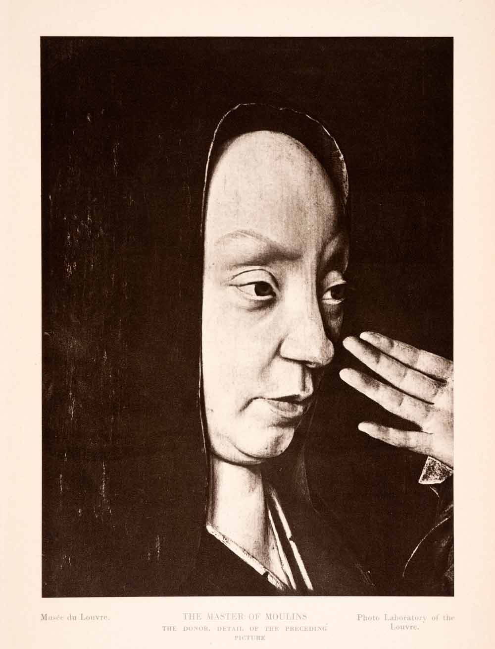 1939 Photogravure Detail Jean Hey Portrait Female Donor Renaissance Art XAJ6