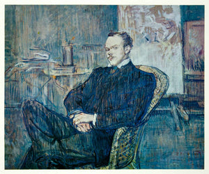 1964 Print Paul Leclercq Portrait Henri Toulouse-Lautrec Poet Revue XAJA6
