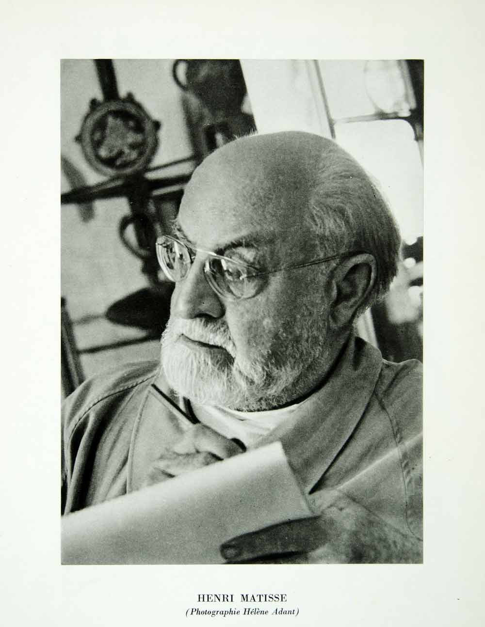 1958 Rotogravure Portrait Henri Matisse Artist Famous Impressionist Historic - Period Paper
