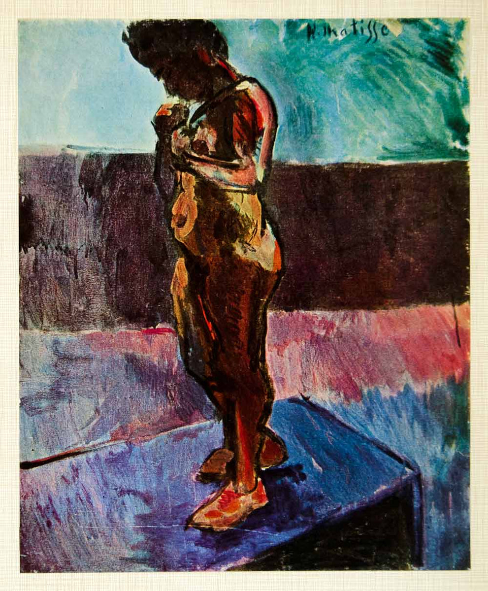 1958 Print Aux Souliers Roses Henri Matisse Portrait Impressionism Pin ...