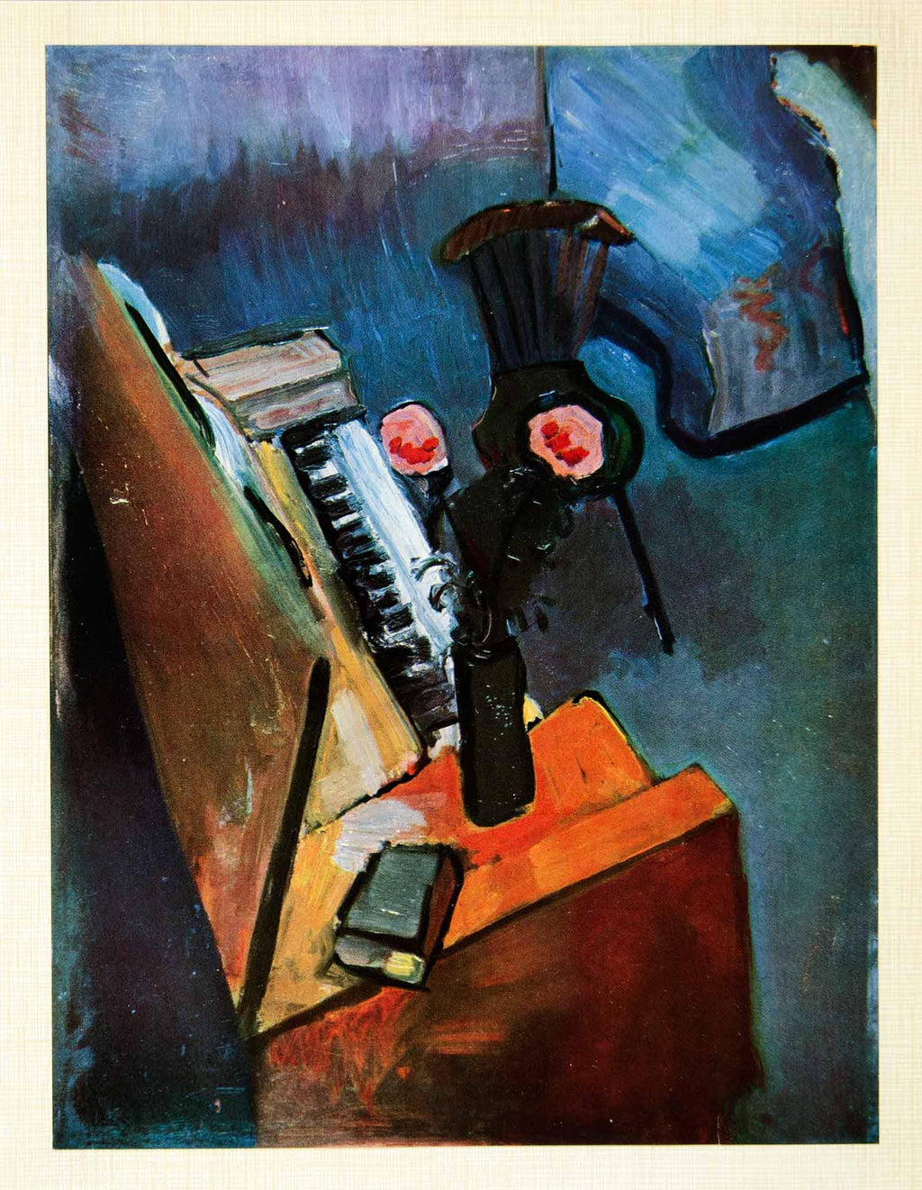 1958 Print Harmonium Flower Henri Matisse Still Life Instrument Piano XAKA3 - Period Paper
