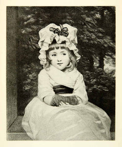 1878 Photogravure Sir Joshua Reynolds Grand Style Art Portrait Girl Child XAKA9
