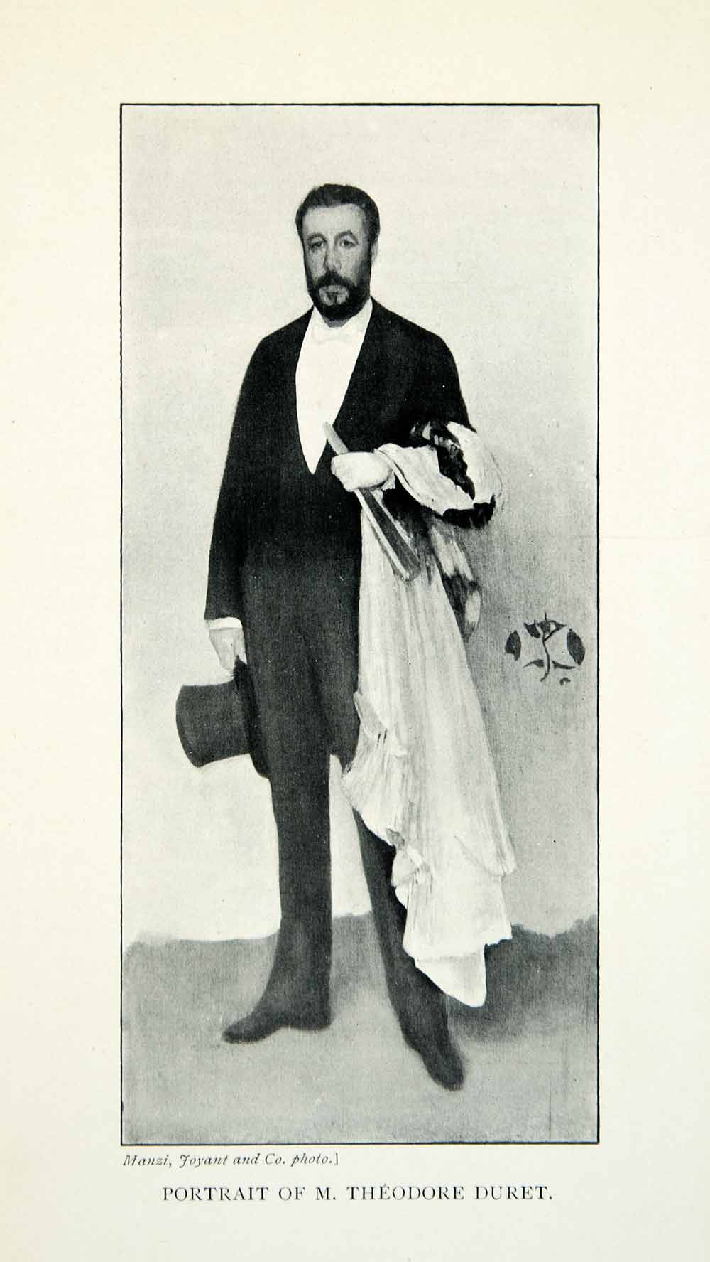 1904 Print Portrait Theodore Duret James McNeill Whistler Gentleman Top XALA5