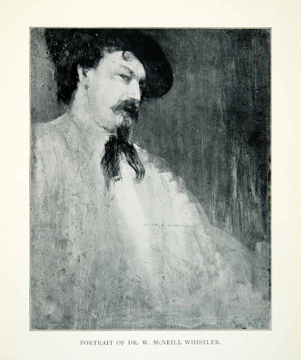 1904 Print Portrait Dr William James McNeill Whistler Brother Art Facial XALA5