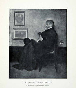 1904 Print Portrait Thomas Carlyle James McNeill Whistler Gentleman Seated XALA5