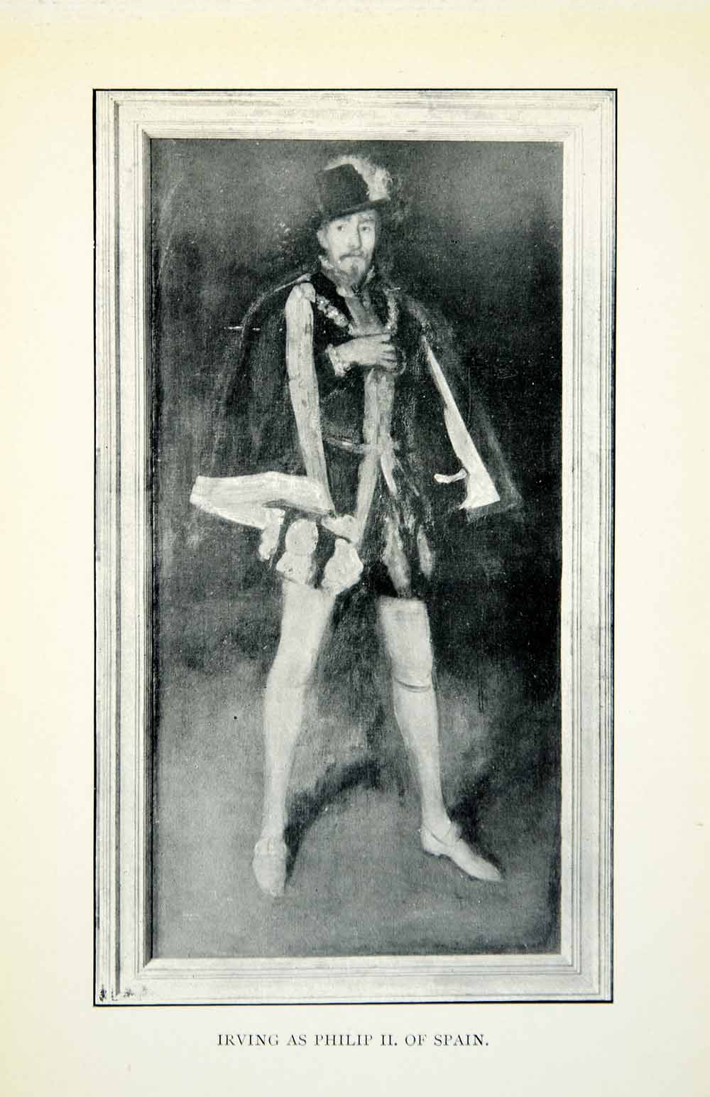 1904 Print Irving Philip II Spain James McNeill Whistler Portrait Costume XALA5