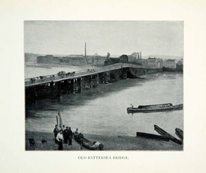 1904 Print Old Battersea Bridge James McNeill Whistler River England XALA5