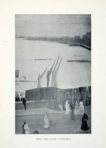 1904 Print James McNeill Whistler Variations Chelsea Scenery Sea Coastal XALA5