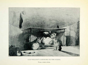 1904 Print Sam Weller's Landlord Fleet James McNeill Whistler Table XALA5
