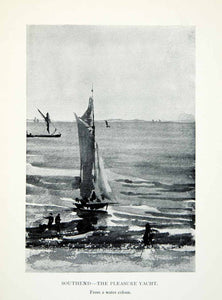 1904 Print James McNeill Whistler Southend Pleasure Yacht Marine Nautical XALA5