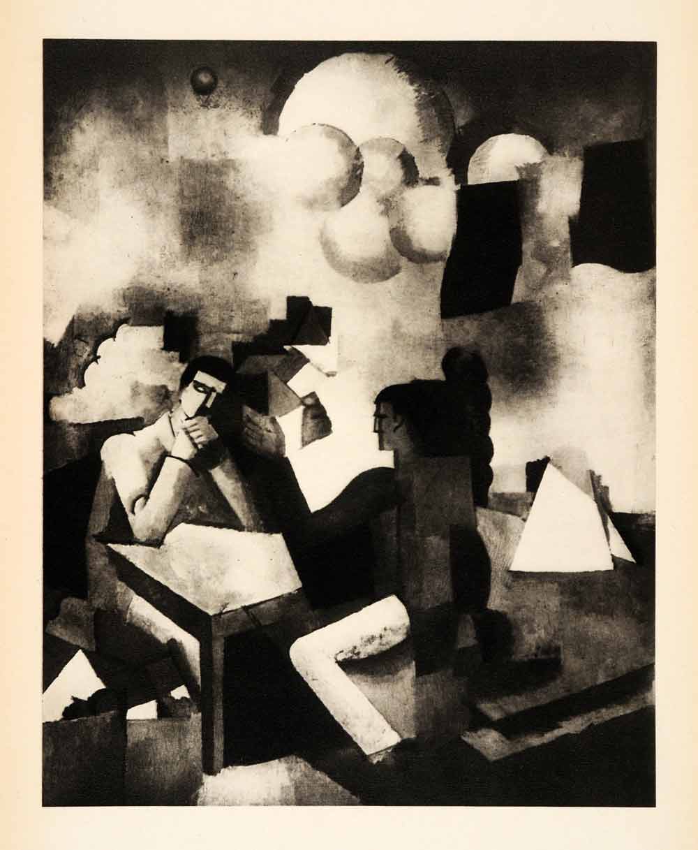 1939 Photogravure Roger Fresnaye Conquest Air Cubism Peteaux Orphist French XAM1