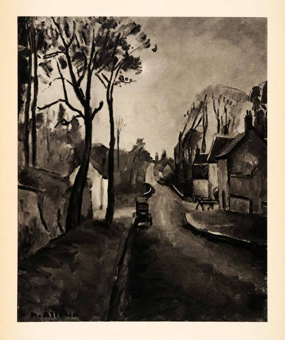 1939 Photogravure Maurice Asselin Village Road Post-Impressionism French XAM1
