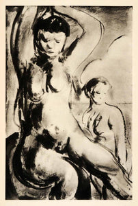 1939 Photogravure Georges Rouault Bather Nude Women Breast Fauvism XAM1