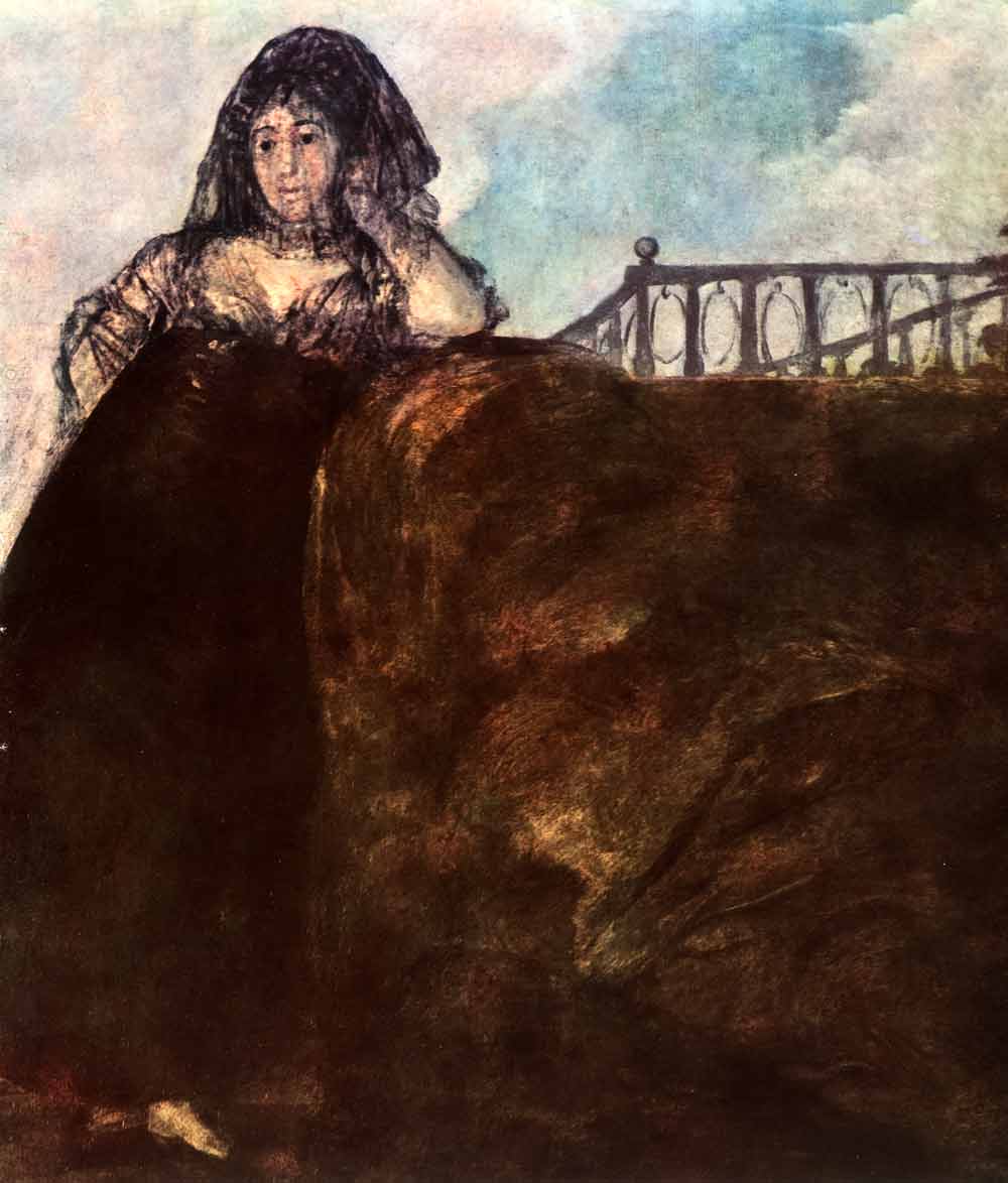 1956 Print Dona Leocadia Portrait Woman Mantilla Costume Spain Francisco XAM2