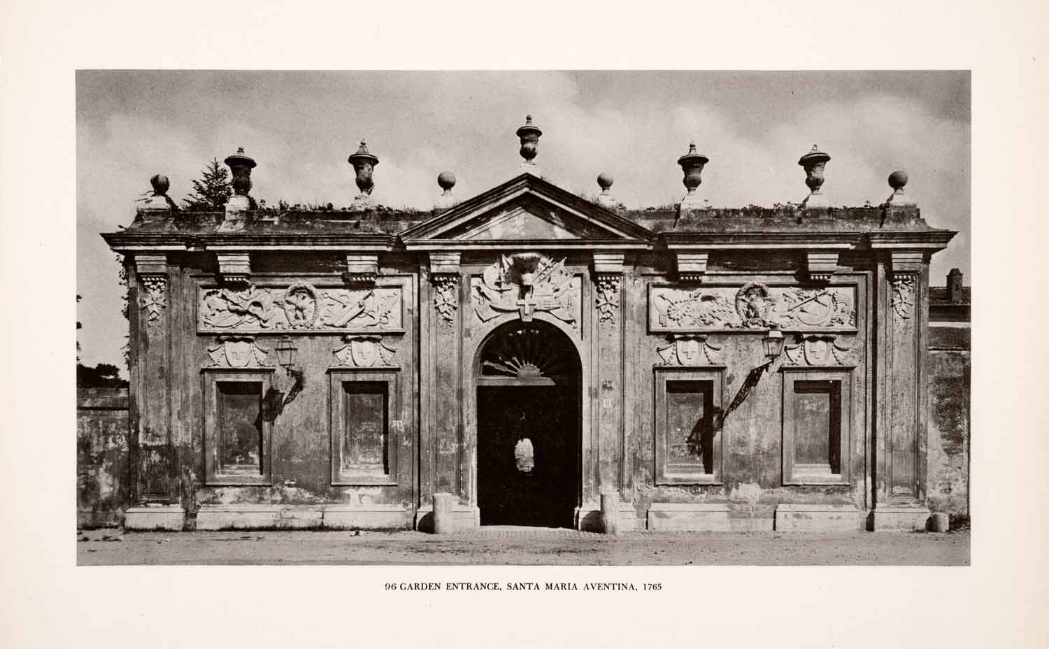 1952 Print Garden Entrance Santa Maria Aventina Rome Italy Architecture XAM4