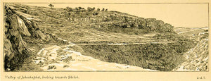1899 Print James Tissot Art Valley Josaphat Israel Bible Landscape Shiloh XAMA2
