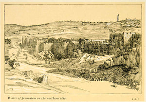 1899 Print James Tissot Art Ancient Jerusalem Israel North Wall XAMA2