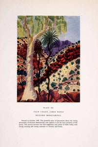 1952 Color Print Richard Moketarinja Art Palm Tree Valley James Range XAN5