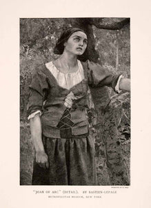 1896 Wood Engraving (Photoxylograph) Jules Bastien-Lapage Joan of Arc XAN9