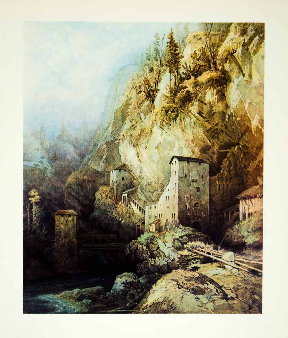 1966 Photolithograph Finstermunz Pass Austria Mountain Biermann Cliff XANA5