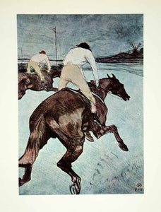 1966 Photolithograph Jockey Horse Riding Animal Henri De Toulouse Lautrec XANA5
