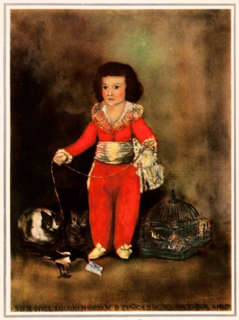 1941 Photolithograph Portrait Don Osorio Zuniga Francisco Goya Romanticism XAO2