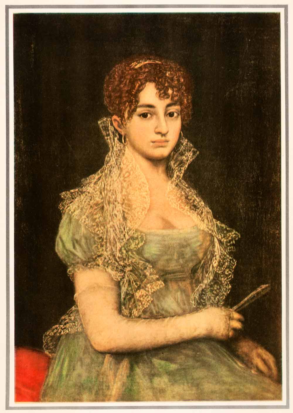 1941 Photolithograph Singer Lorenza Correa Francisco Goya Romanticism Woman XAO2