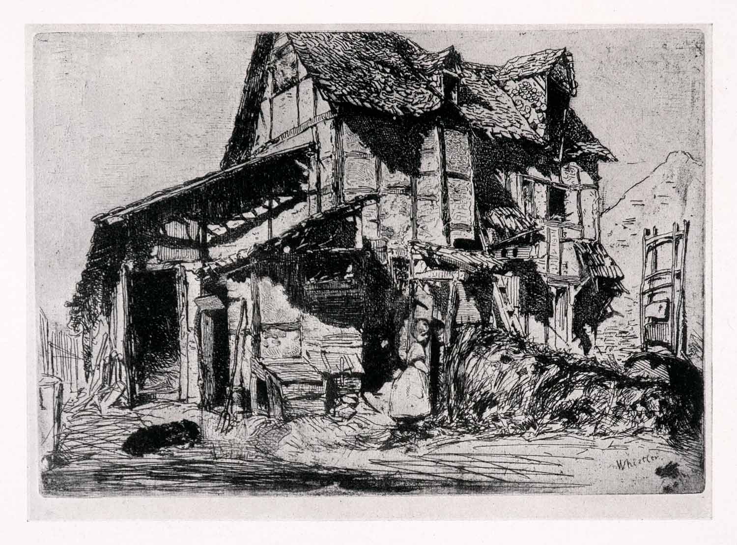 1914 Halftone Print360 Unsafe Tenement French Set James McNeill Whistler XAP8