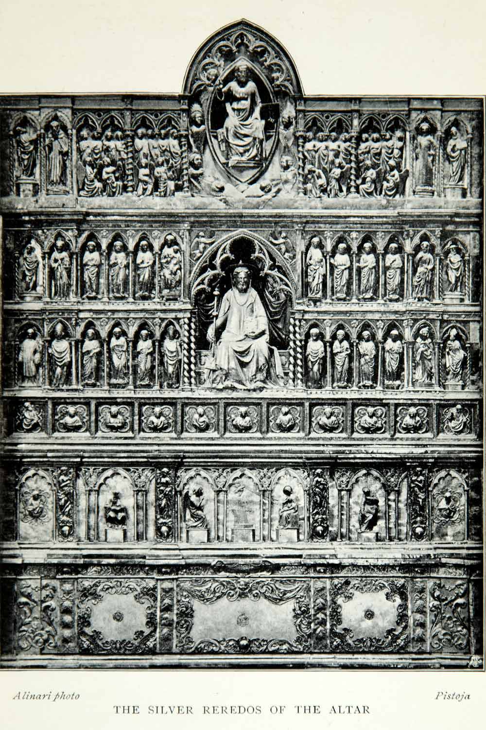 1901 Print Filippo Brunelleschi Silver Raredos Church Altarpiece Pisto ...