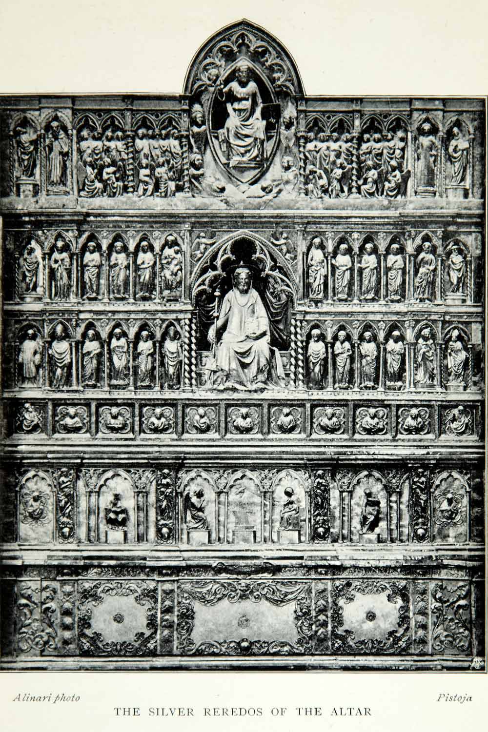 1901 Print Filippo Brunelleschi Silver Raredos Church Altarpiece Pistoia XAPA4