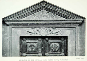 1901 Print Entrance Door Cappella Pazzi Chapel Basilica Santa Croce XAPA4