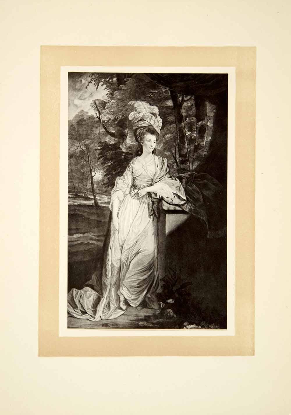 1910 Print Sir Joshua Reynolds Art Lady Mary Isabella Somerset Duchess XAPA6