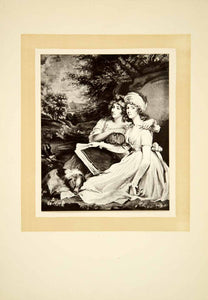 1910 Print John Hoppner Art Daughters Sir Thomas Frankland Bart Portrait XAPA6