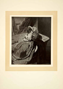 1910 Print Henry Walton Art Mrs Curtist Portrait Georgian Era Fashion XAPA6