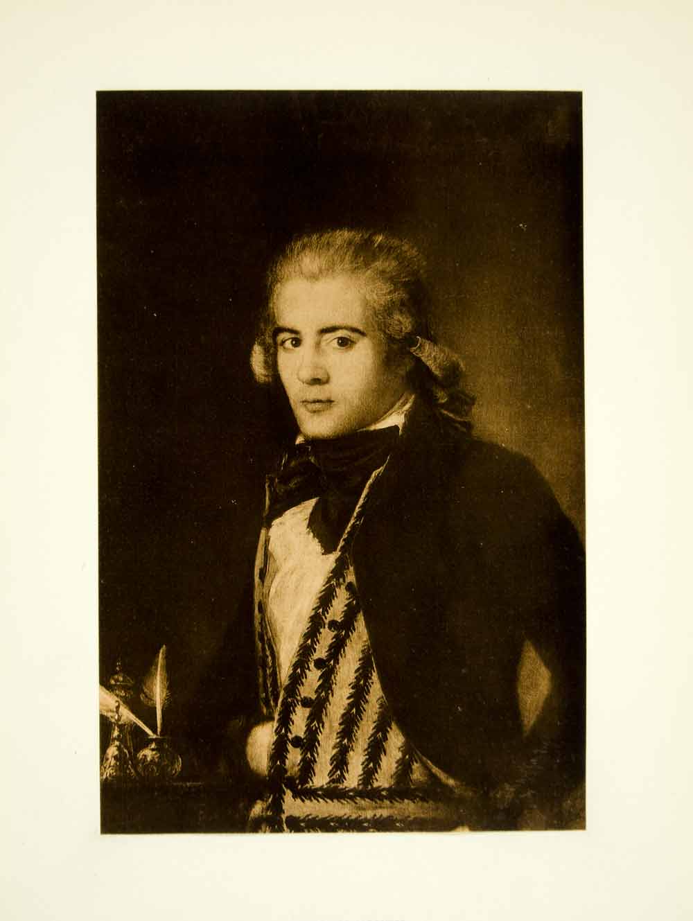 1922 Photogravure Francisco Goya Art Portrait Unknown Youth Romanticism XAPA8